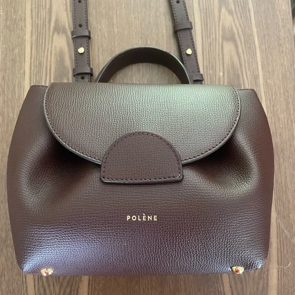 再値下げしますPolène Numéro 01 Nano ブラウン Polène | Bag - Numéro Un Nano - Smooth Camel